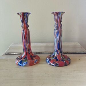 Confetti Glass Candle Holders